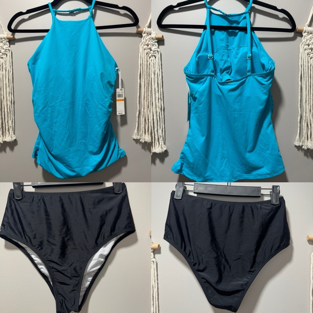 NWT Anne Cole Blue Tankini Swimsuit Bundle